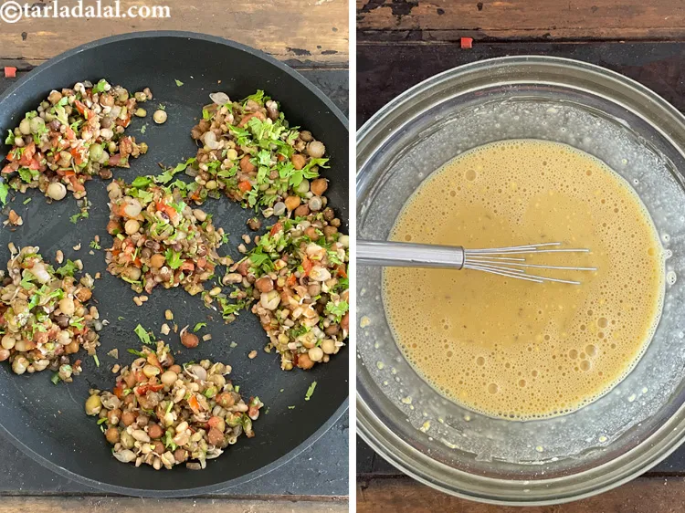 Step 18 – The batter and stuffing can be made in advance. But make the chilla just before …