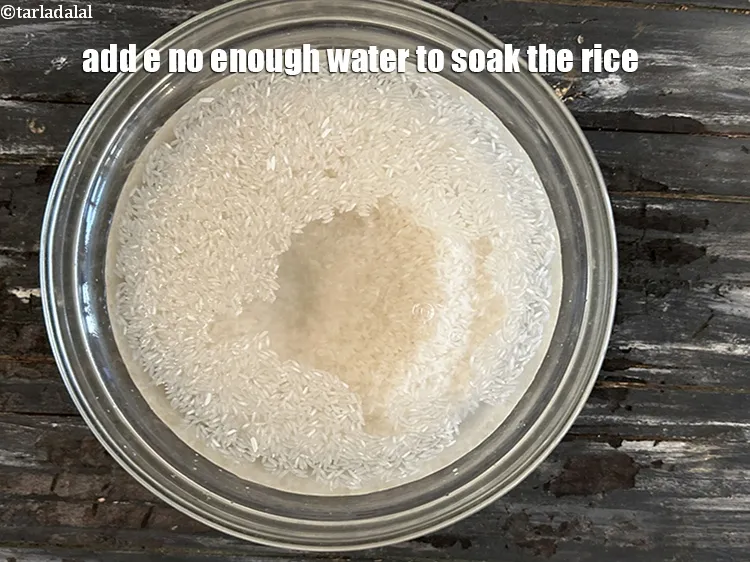 Step 36 – Add enough water to soak the rice.