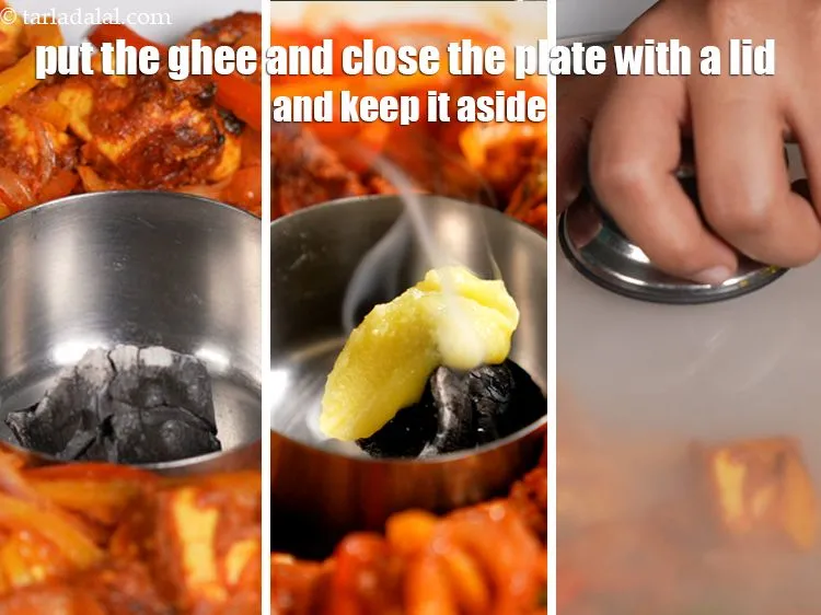 Step 30 – Put it in the steel bowl and immediately put the ghee and close the plate …