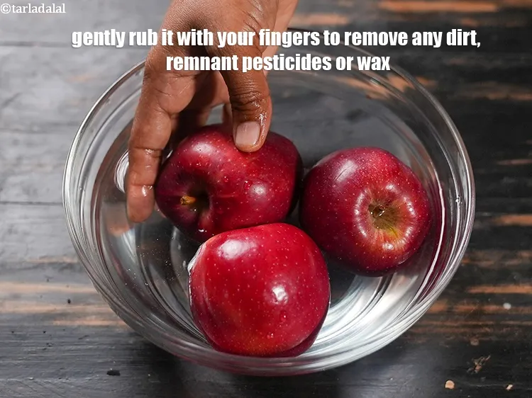 Step 10 – Gently rub it with your fingers to remove any dirt, remnant pesticides or wax.
