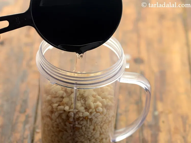 Step 13 – Add &frac34; cup of water.