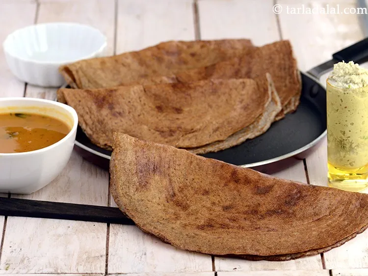 Step 33 – Serve&nbsp;<strong>4 flour dosa | mixed flour dosa | jowar bajra ragi and whole wheat flour …