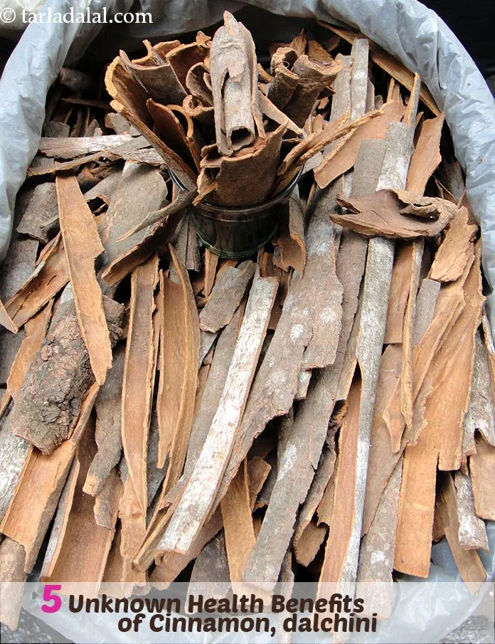 Step 5 – <strong>Benefits of Cinnamon, dalchini, cinnamon powder :&nbsp;</strong><a href="https://www.tarladalal.com/recipes-using-cinnamon-346">Cinnamon</a> with its antioxidant power has the ability …