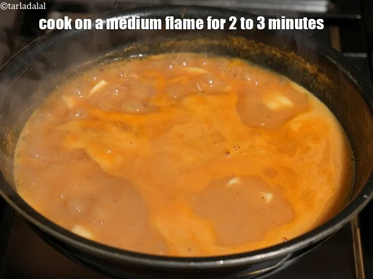 Step 27 – Cook on a medium flame for 2 to 3 minutes.
