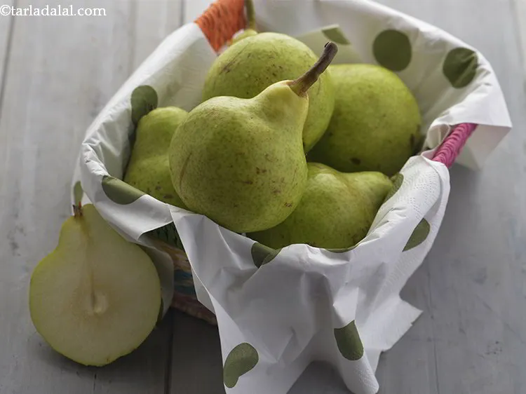 Step 7 – To make <strong>Fresh Pear Juice</strong>, select perfectly ripe pear. Juicy and sweet, with a soft, …