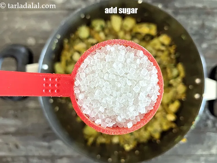 Step 39 – <meta charset="UTF-8" /> Add&nbsp;2 tbsp&nbsp;<a href="glossary-sugar-chini-shakkar-278i">sugar</a>. This is added to remove the bitterness of the …