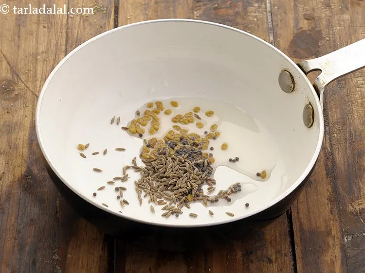 Step 5 – Add cumin seeds.