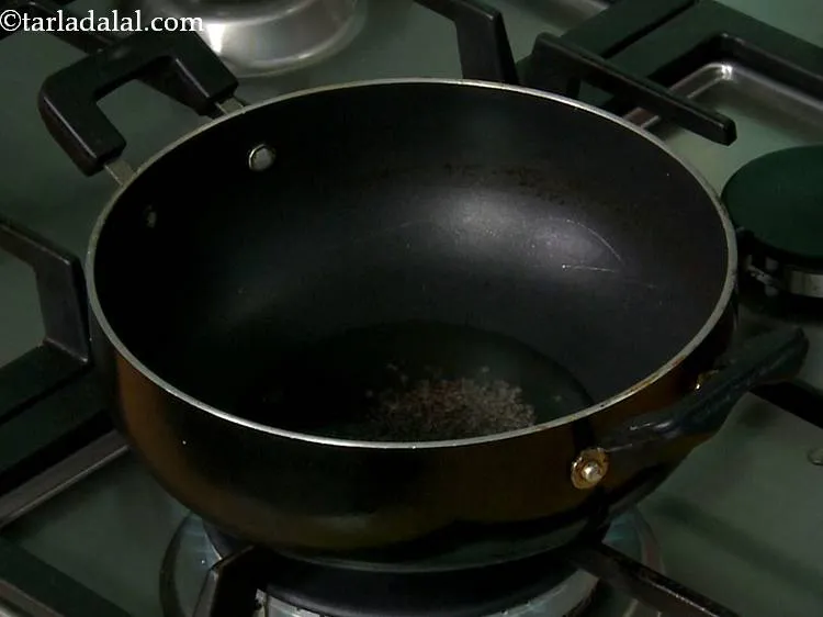 Step 2 – For the <strong>Achari Paneer</strong> first take a deep non-stick kadhai, heat the oil and add …