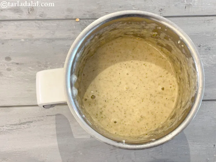 Step 13 – Blend to a coarse mixture.