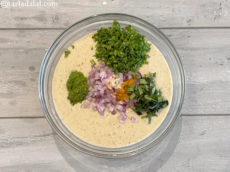 Step 20 – Add the curry leaves.