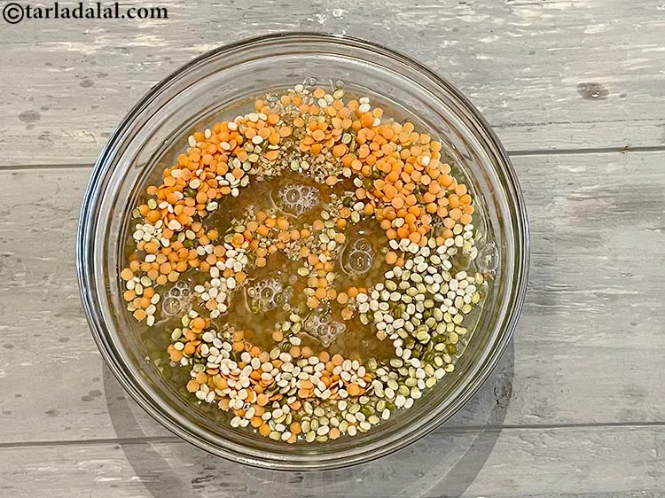 Step 7 – Soak in enough water.