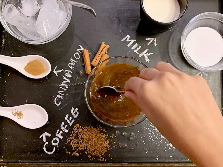 Step 4 – Add the coffee to the hot water in a small bowl. Mix well. Make sure …