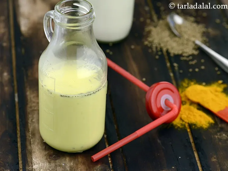 Step 10 – Serve <strong>ajwain and turmeric milk recipe | haldi ajwain ka doodh | haldi ajwain milk …