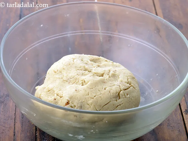 Step 33 – Knead gently into a semi-stiff dough without using water.<br /> &nbsp;