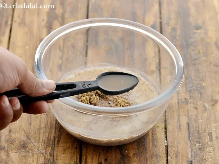 Step 6 – Also, pour apple cider vinegar or any vinegar. This is what will activate the baking …