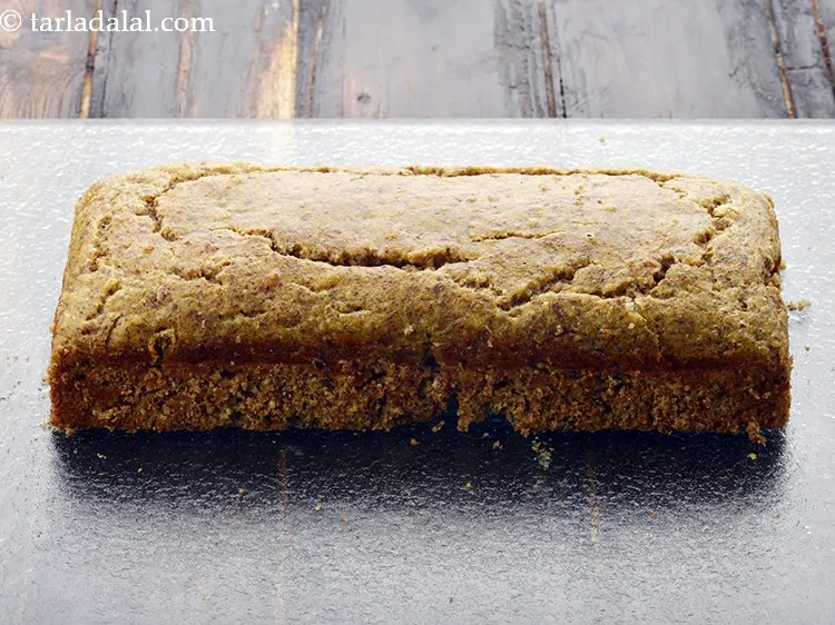 Step 18 – Cool completely and demould the <strong>almond flax bread with eggs </strong>by inverting the tin and …