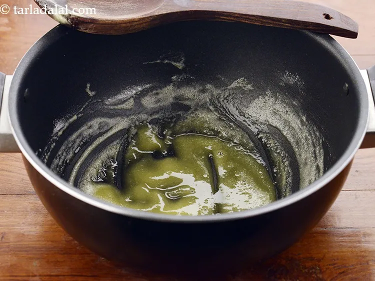 Step 38 – Saut&eacute; on a medium flame for 30 seconds. Maida tends to burn quickly so keep …