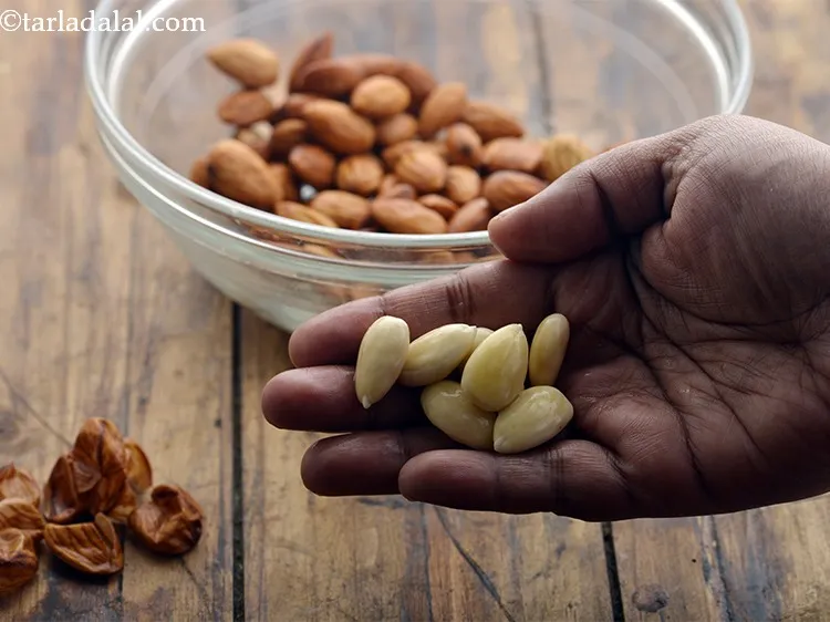 Step 47 – You can peel and refrigerate the almonds earlier, but prepare the soup just before serving …
