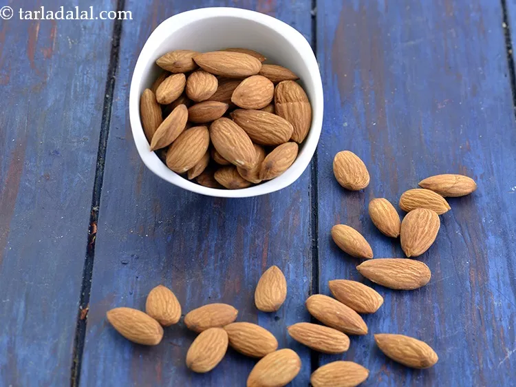 Step 31 – <strong>To prepare almonds for almond soup recipe | badam soup | cream of almond soup …