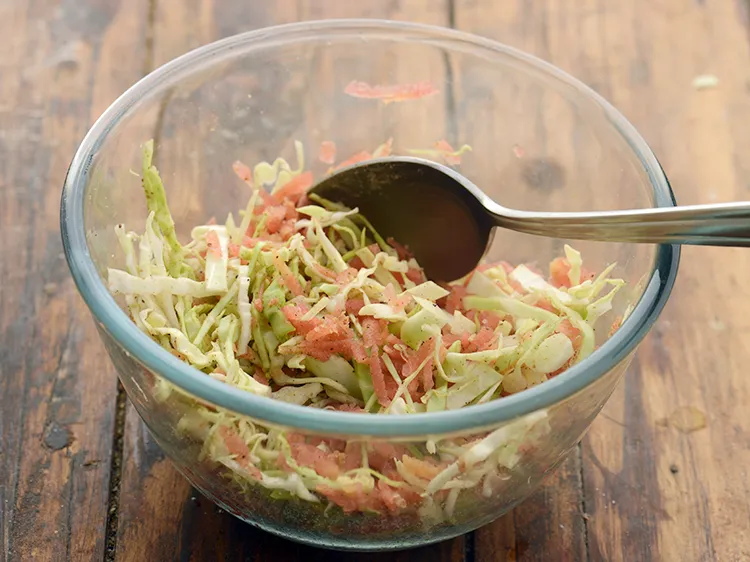 Step 27 – <p>Toss everything very well and our salad is ready. Keep refrigerated until assembling.</p>