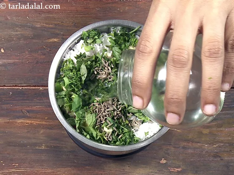 Step 43 – Add 1/4 cup water. This is for blending.