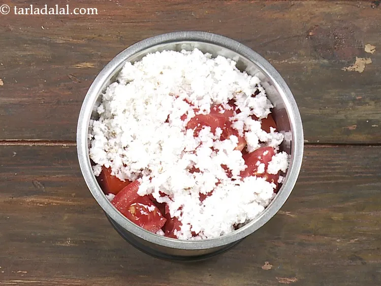 Step 36 – Add 1/4 cup&nbsp;<a href="https://www.tarladalal.com/glossary-grated-coconut-852i">grated coconut</a>.