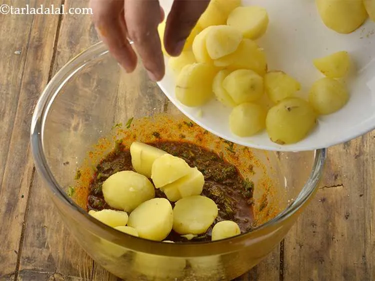 Step 16 – Add the potato halves to this.&nbsp;