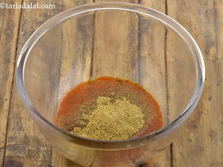 Step 10 – Also add the coriander-cumin seeds powder.
