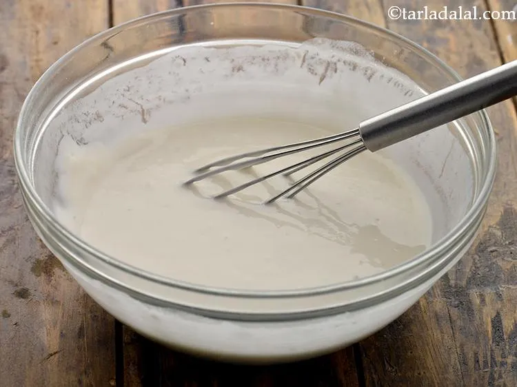 Step 15 – Mix well using a whisk till no lumps remain. Keep aside.