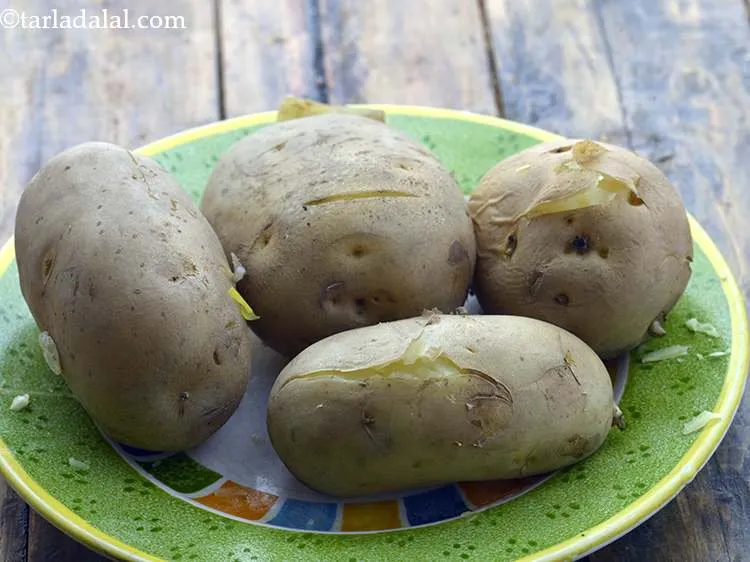 Step 2 – For making the potato mixture for potato and cheese croquettes, we will first boil 6 …