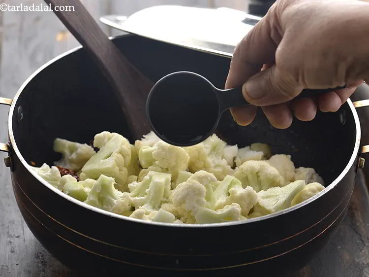 Step 16 – Add the salt and 1 tbsp of water.