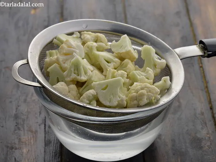 Step 5 – Drain using a strainer.&nbsp;