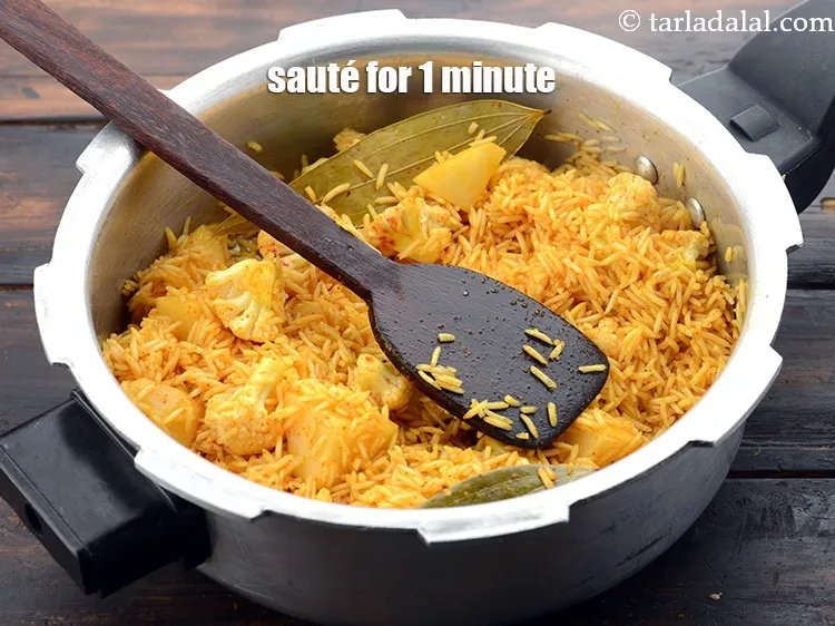 Step 19 – Saut&eacute; on a medium flame for 1 minute.