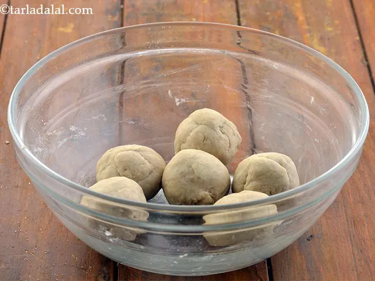 Step 22 – Divide the dough into 6 equal portions and keep aside.