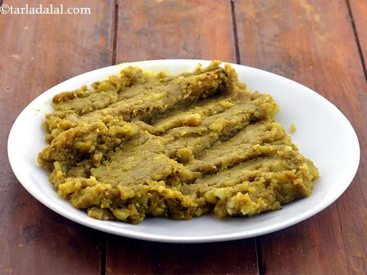 Step 13 – Transfer to a plate and keep aside to cool slightly.