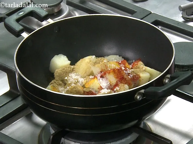 Step 12 – Add sugar and lemon juice for a sweet &amp; tangy flavour.