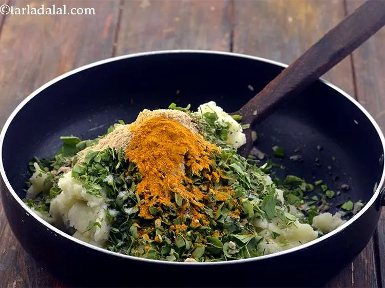 Step 13 – Add the turmeric powder.