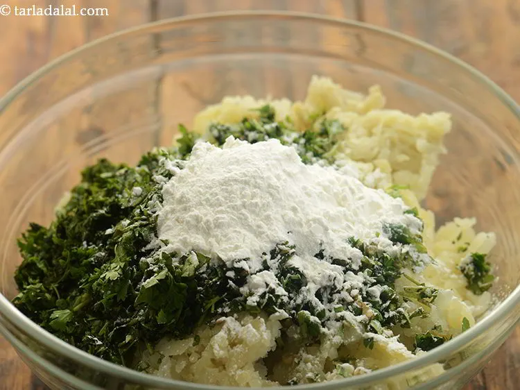 Step 8 – Add 2 tbsp of cornflour for binding all the ingredients. Use an equal quantity of …