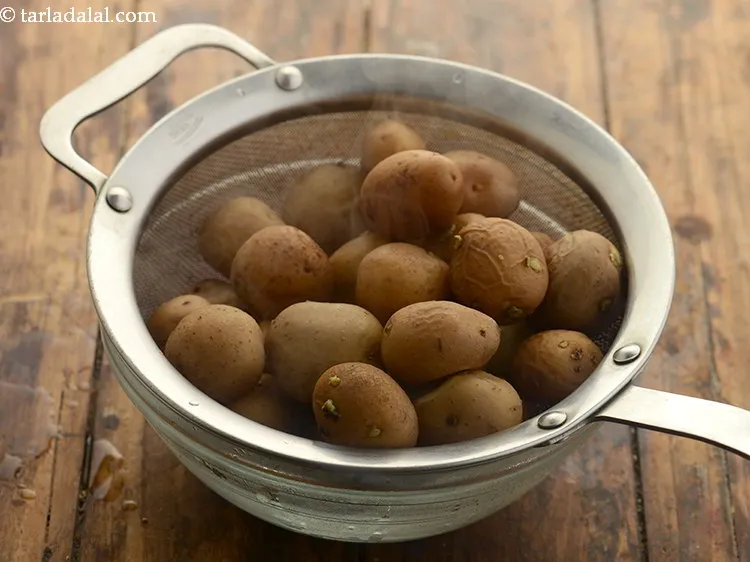 Step 8 – Drain using a strainer and keep aside.