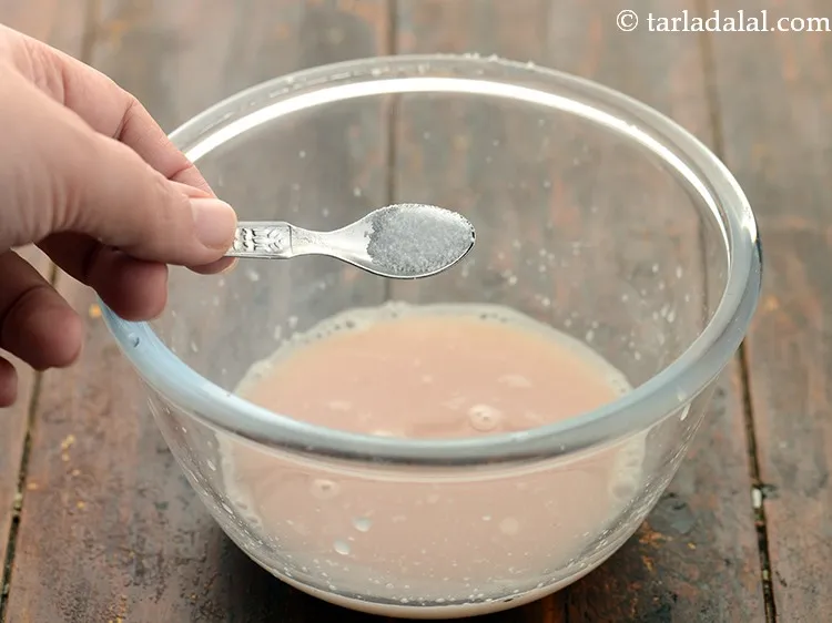 Step 16 – Add &frac14; tsp of salt if you wish to.