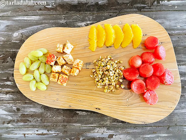 Step 33 – Add&nbsp;<meta charset="UTF-8" />1/4 cup&nbsp;<a href="glossary-grapes-angoor-draksh-741i">green grapes</a>.&nbsp;The&nbsp;<a href="https://www.tarladalal.com/recipes-for-Antioxidant-Rich-Flavonoids-1177">flavonoid</a>&nbsp;quercetin&nbsp;found in grapes helps to reduce the risk of&nbsp;<a …