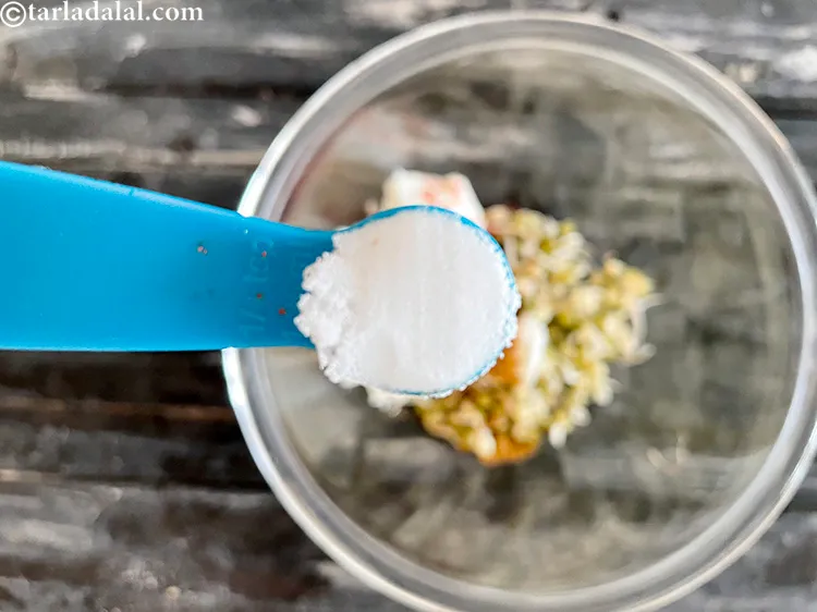 Step 27 – Add&nbsp;<meta charset="UTF-8" />1/4 tsp&nbsp;<a href="glossary-rock-salt-sendha-namak-1644i">rock salt (sendha namak)</a>.