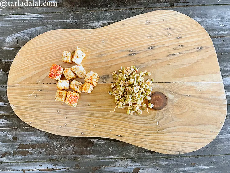 Step 30 – Add&nbsp;<meta charset="UTF-8" />1/4 cup&nbsp;<a href="glossary-low-fat-paneer-cubes-low-fat-paneer-ke-tukde-1116i">low fat paneer (cottage cheese) cubes</a>.&nbsp;<a href="https://www.tarladalal.com/recipes-using-paneer-985">Paneer</a>&nbsp;contains high quality&nbsp;<a href="https://www.tarladalal.com/recipes-for-Protein-Rich-Foods-Indian-Veg-Protein-Rich-Recipes-695">protein</a>&nbsp;and&nbsp;<a href="https://www.tarladalal.com/recipes-for-Calcium-Rich-375">calcium</a>&nbsp;which …