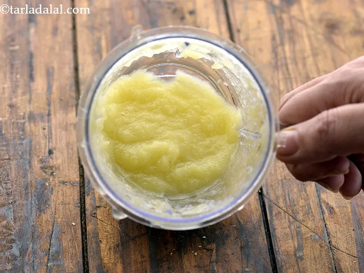 Step 20 – Blend it till smooth to make <strong>Apple Puree for Babies. </strong>Add 1 to 2 tbsp …