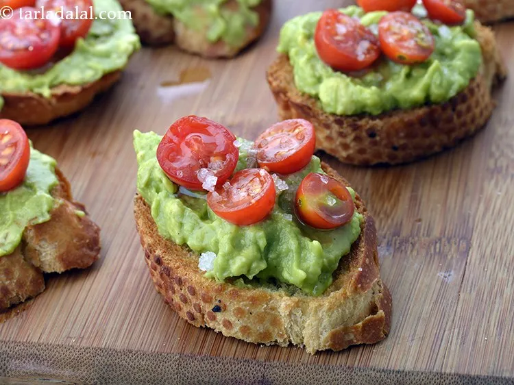 स्टेप 43 – <strong>एवोकैडो टमाटर ब्रुशेटा</strong> को | <strong>एवोकैडो और चेरी टमाटर क्रोस्टिनी …