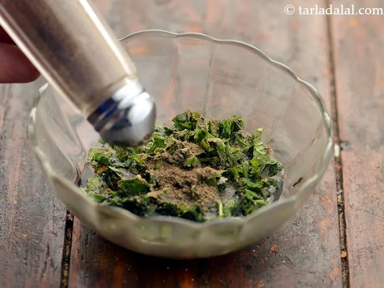 Step 13 – Add the black pepper to taste. Adding salt enhances other flavors so season the dressing …