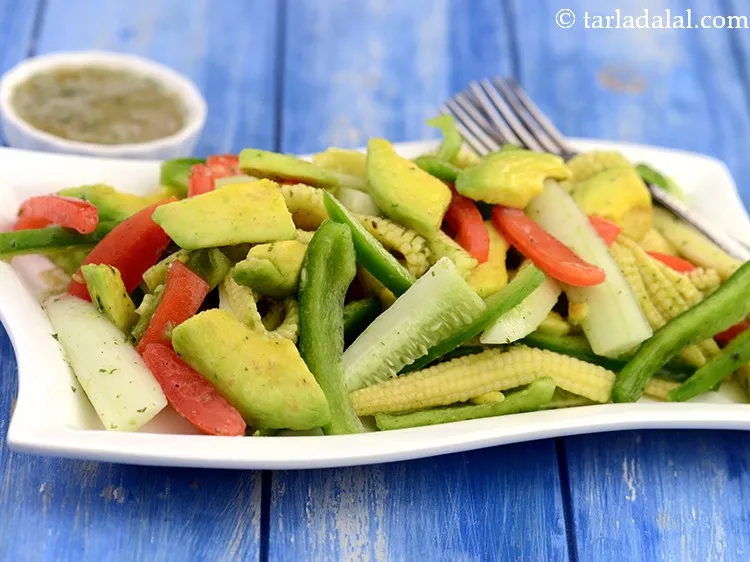 Step 23 – Serve the&nbsp;<strong>avocado salad for shiny hair recipe | tomato avocado salad | healthy avocado salad …