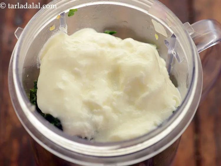 Step 16 – Add curds. This being a healthy recipe, we are making use of low-fat curd instead …