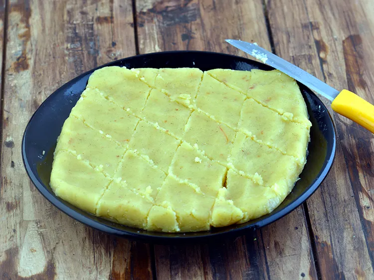 Step 35 – Cut into 18 equal pieces using a sharp knife.