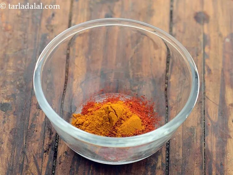 Step 3 – Add turmeric powder.